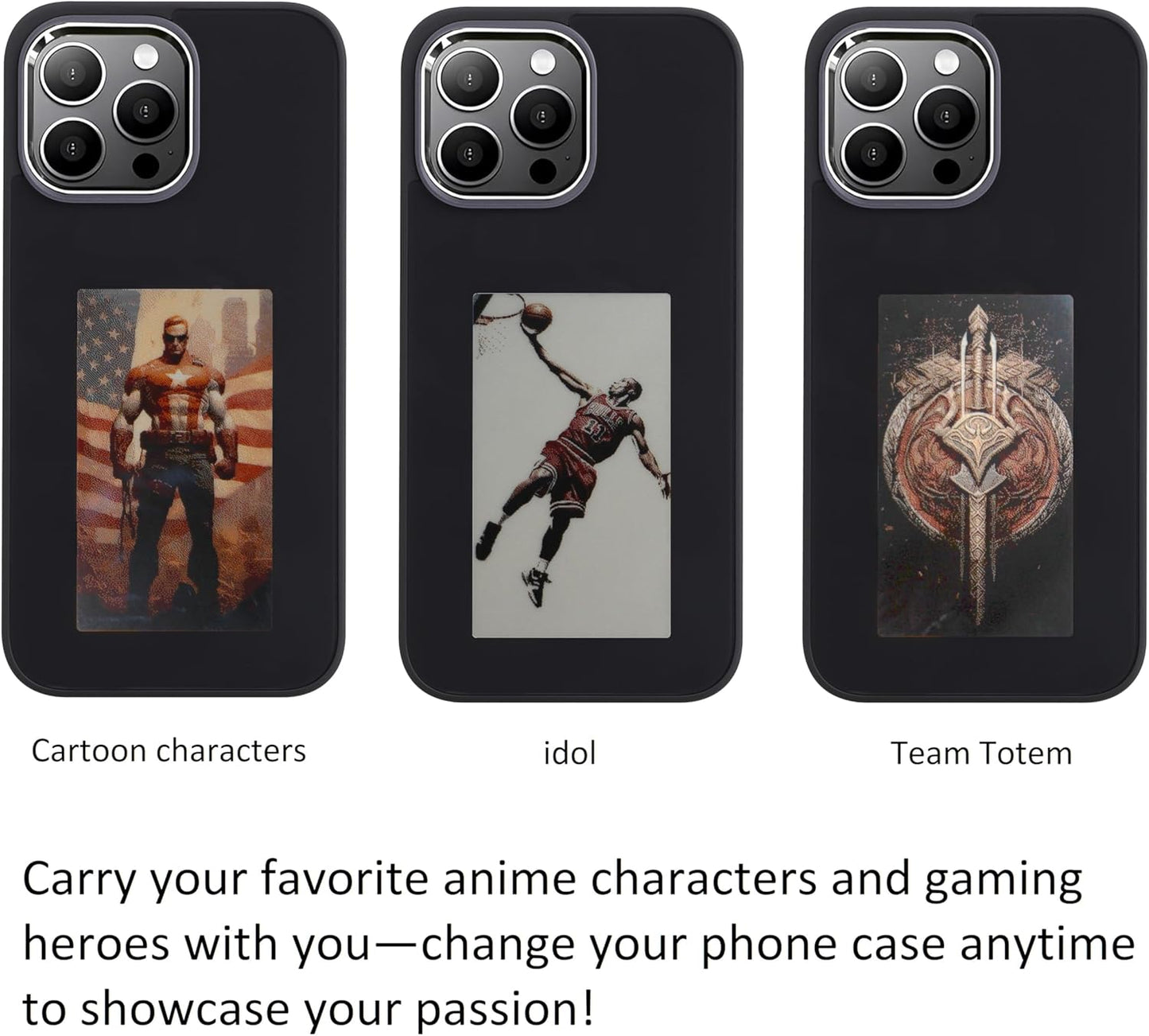 InkYourWay | DIY Picture for iPhone Case Smart E Ink Digital Photo Phone Case Custom Portrait Phone Case App Intelligent Screen Casting Ink Display